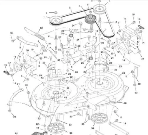 murray riding mower belt diagram