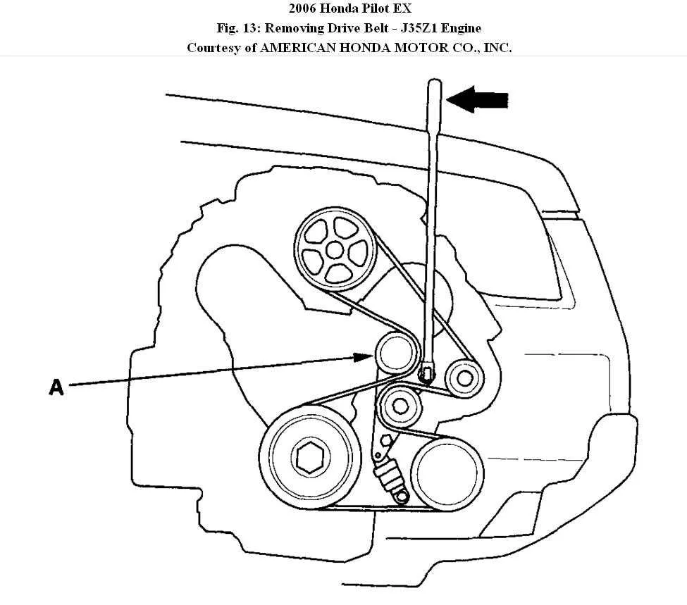 serpentine belt diagram for 2007 honda odyssey