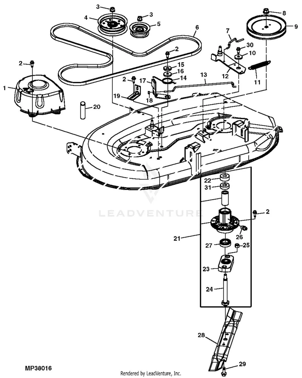john deere l118 belt diagram