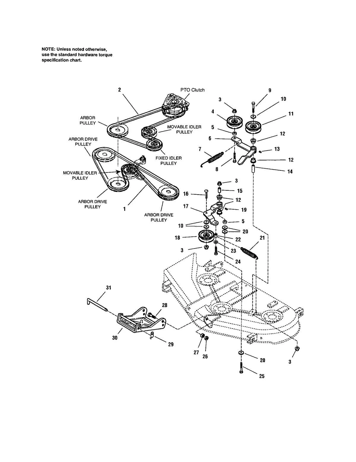 craftsman zt7000 belt diagram