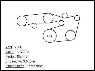 toyota camry serpentine belt diagram