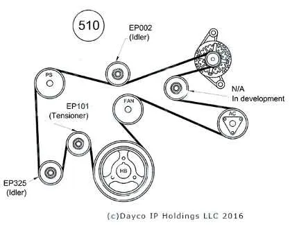 2009 toyota tacoma 2.7 serpentine belt diagram