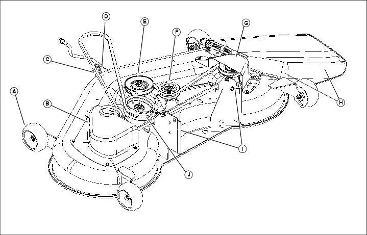 john deere gt245 deck belt diagram