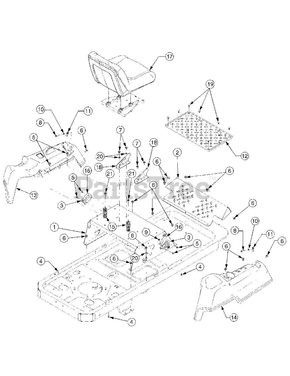 troy bilt mustang 42 drive belt diagram