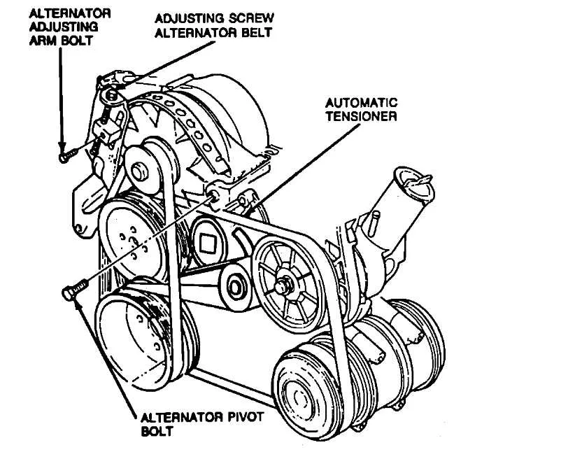 2004 ford taurus serpentine belt diagram