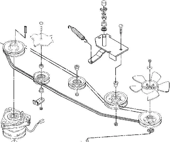 john deere lt133 drive belt diagram