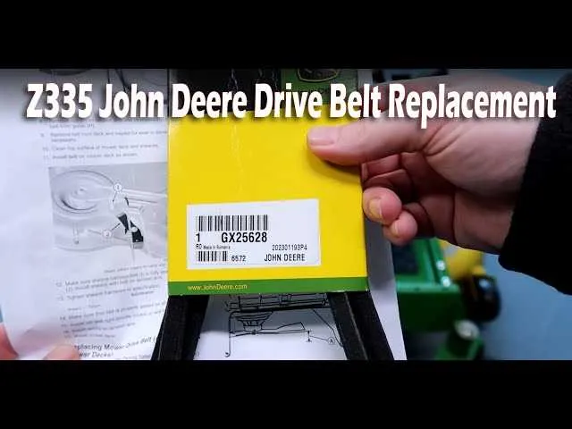 z355e john deere z335e drive belt diagram