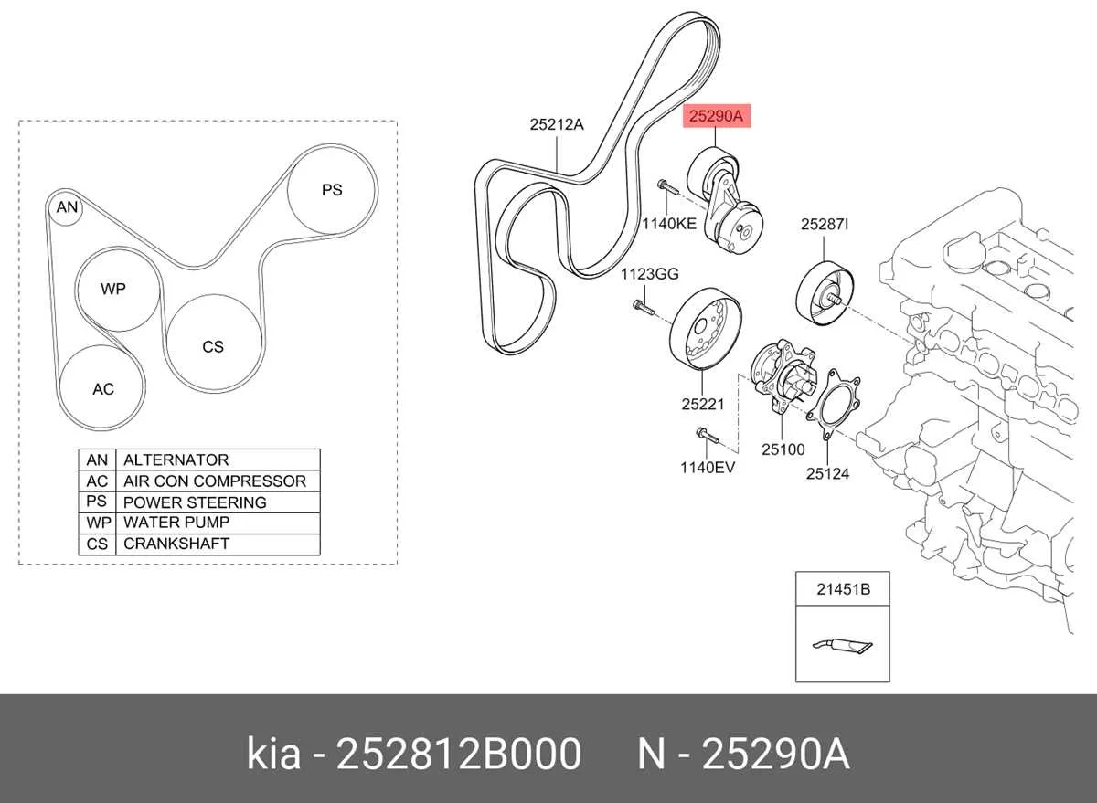 2011 kia soul serpentine belt diagram