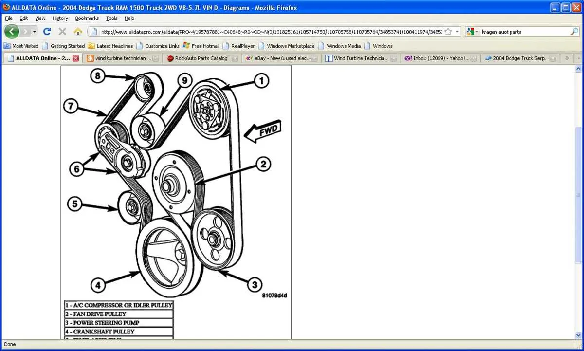 2009 dodge ram 1500 belt diagram