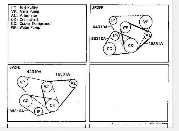 toyota 3.4 belt diagram toyota 3.4 belt diagram