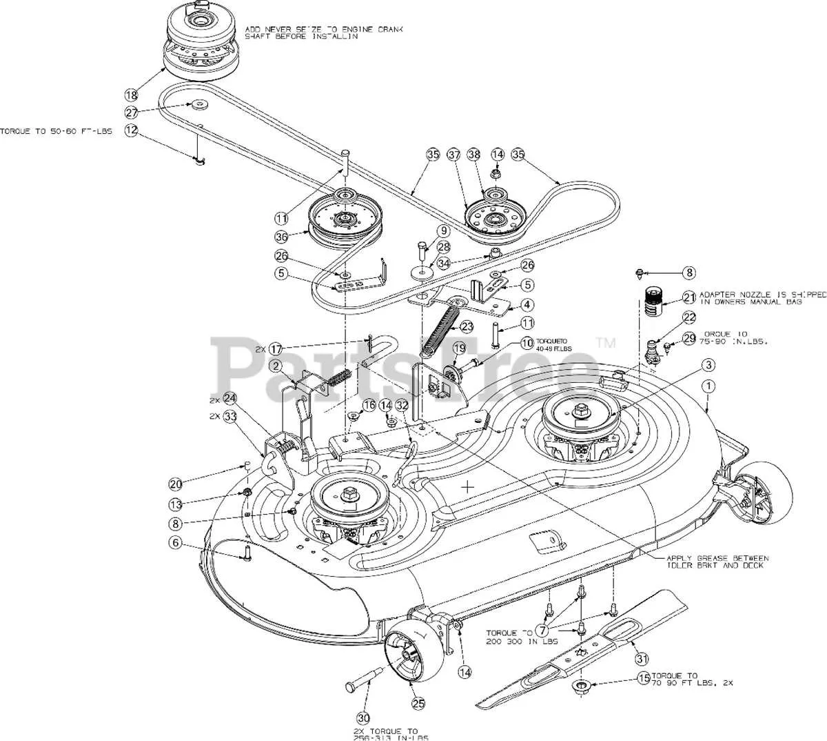Craftsman ZTS 6000 Belt Diagram Overview