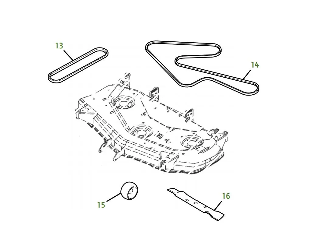 john deere 48 inch deck belt diagram