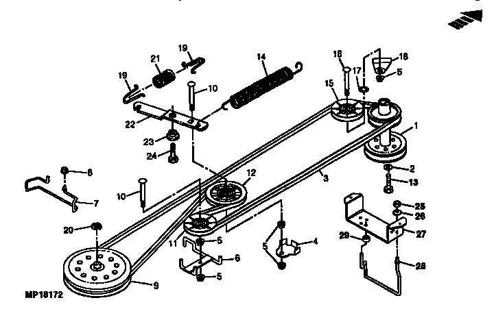 john deere sabre belt diagram