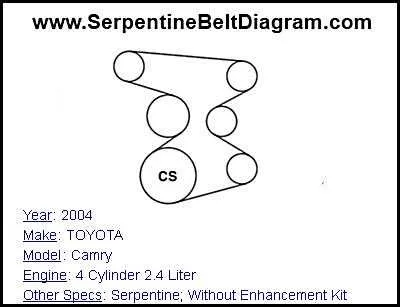 2008 toyota camry 2.4 belt diagram