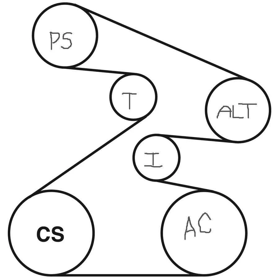 acura tl serpentine belt diagram