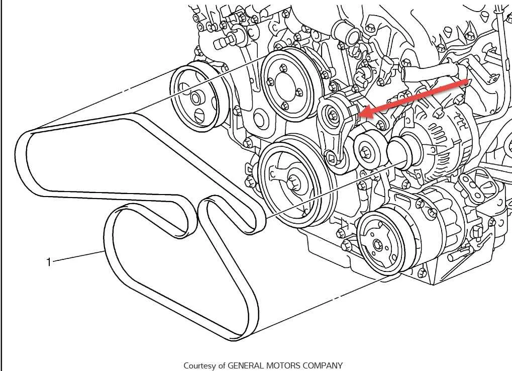 2015 chevy traverse serpentine belt diagram